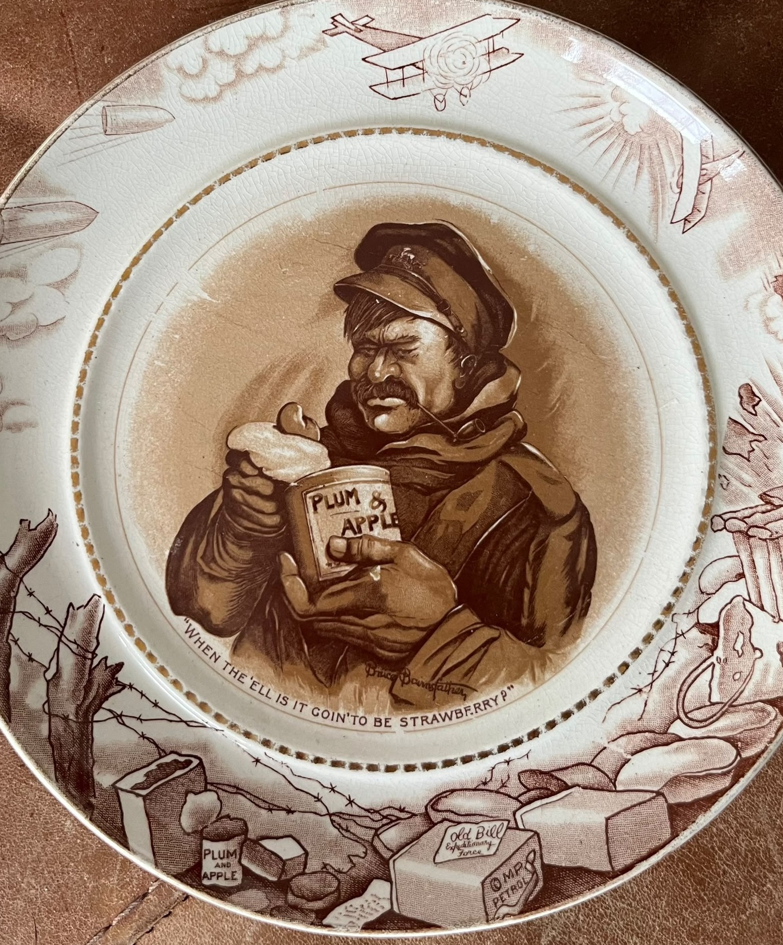 Royal Winton Plate feat. ‘Old Bill’, 1915